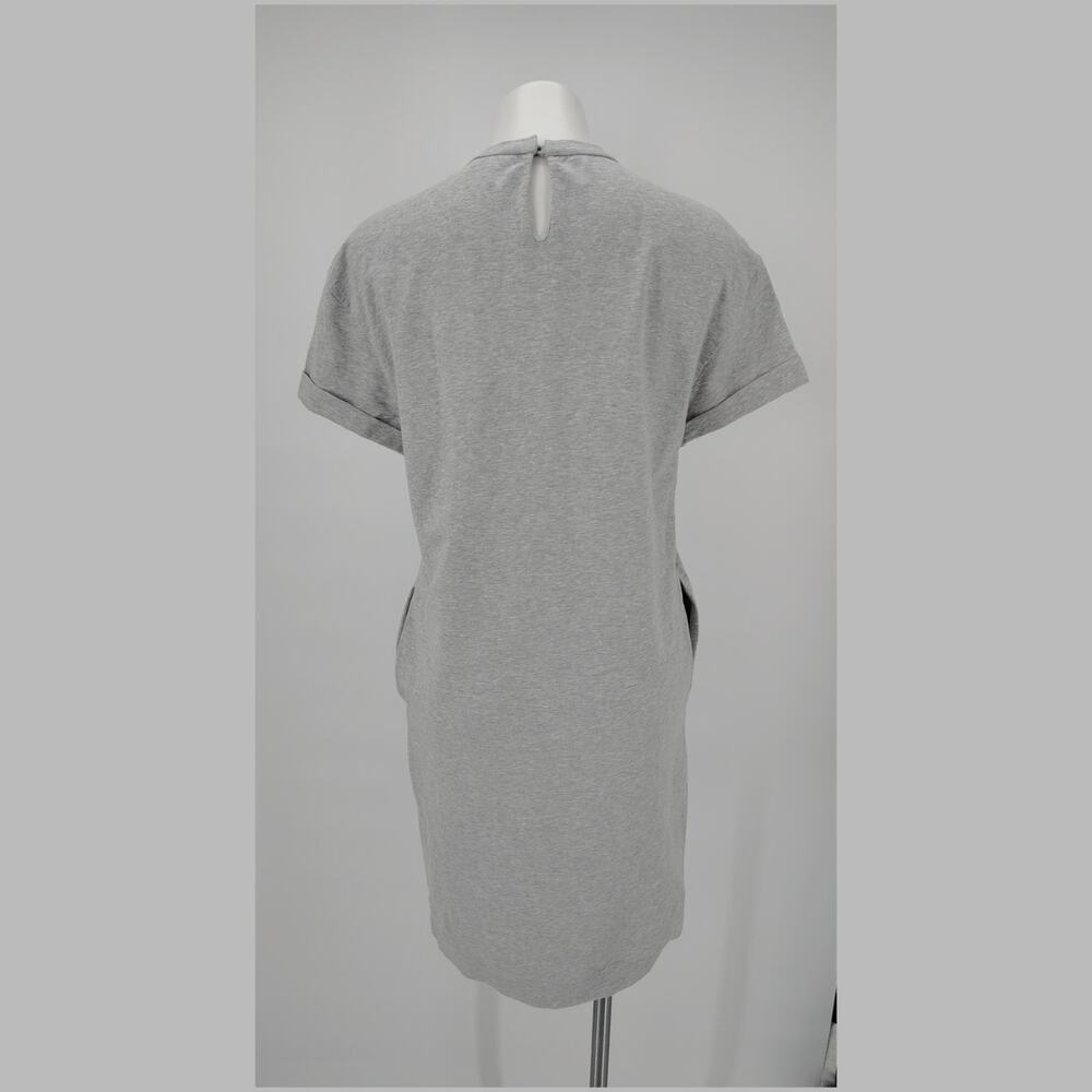 Brunello Cucinelli Bead-embellished French Cotton-blend Terry Mini Dress Gray S - Picture 4 of 14